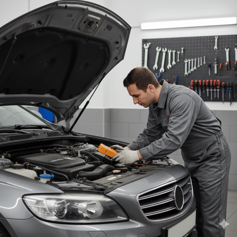 battery inspection sudden failure jumpstart Dubai