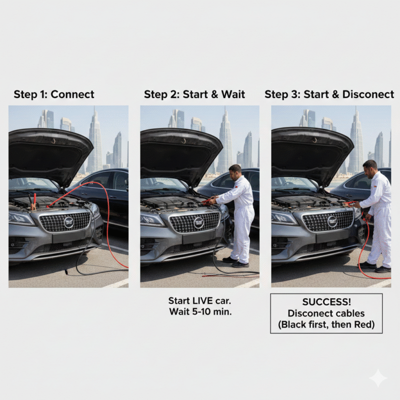 Jumpstart Safety Tips Illustration