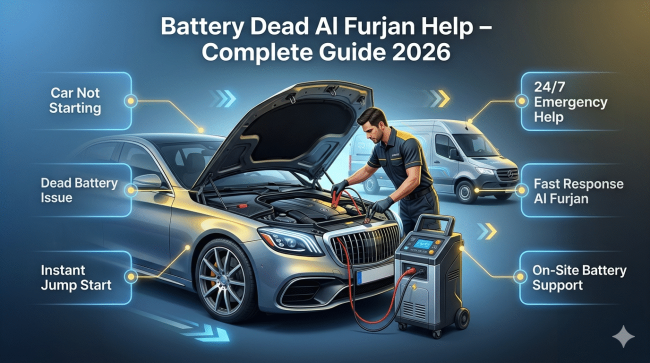 Battery dead Al Furjan help roadside assistance with car jump start service and emergency battery support in Dubai