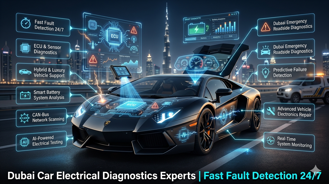 Dubai Car Electrical Diagnostics Experts | Fast Fault Detection 24/7